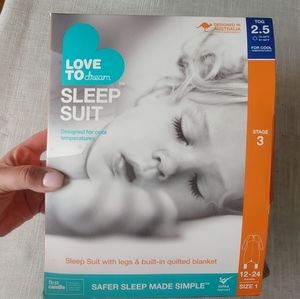 Love to Dream Sleep Suit Stage 3 Size 1 NEW